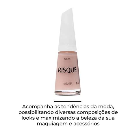Esmalte Risque Melissa Natural Nude Hipoalergenico 8ml Gabeauty Cosméticos