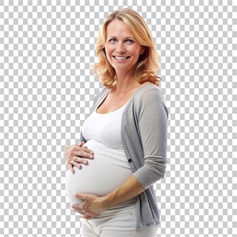 M Re Enceinte Mature Sur Un Fond Transparent Psd Premium G N R Base Dia