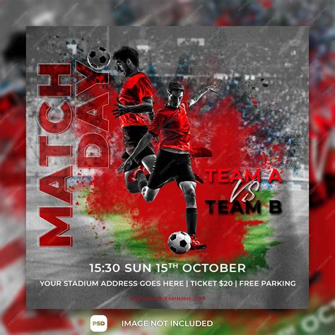 Premium PSD | Football sport social media post story