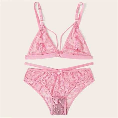 Sexy Lace Lingerie Set With Underwire Bow Decoration Gathered Women Underwear Bra Sets Alibaba