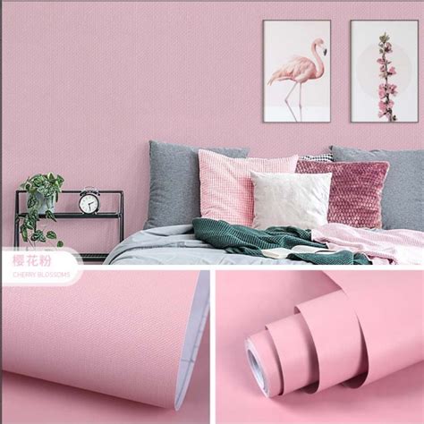 10meter PVC Plain Wallpaper Waterproof Kabinet Sticker Kertas Dinding