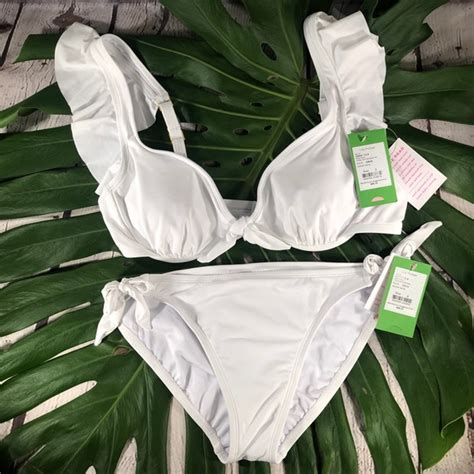 Lilly Pulitzer Swim Lilly Pulitzer Ruffled Resort White Bikini Poshmark