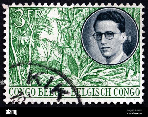 BELGIAN CONGO CIRCA 1955 A Stamp Printed In Belgian Congo Shows King