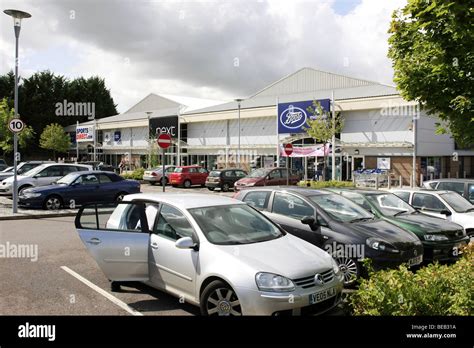 Small Out Of Town Shopping Mall Stock Photo Alamy