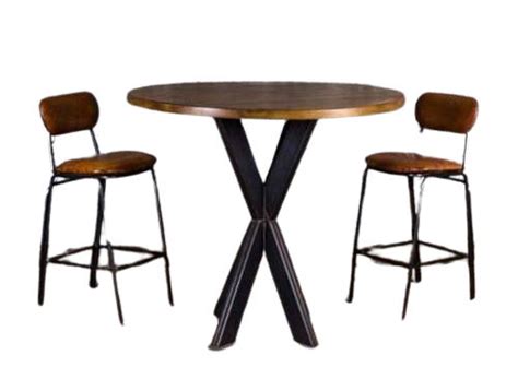 Perfect Finishing Polished Round Shape Two Seater Dining Table Set At