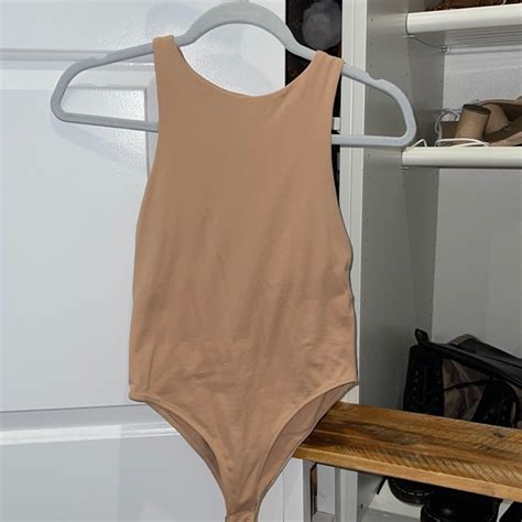 Zara Tops Zara Nude Halter Bodysuit Poshmark