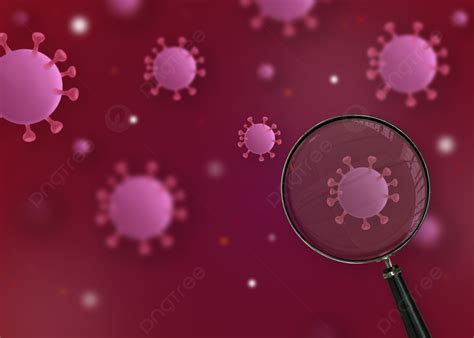 Background Gaya Sederhana Latar Belakang Zoom Coronavirus Baru Merah