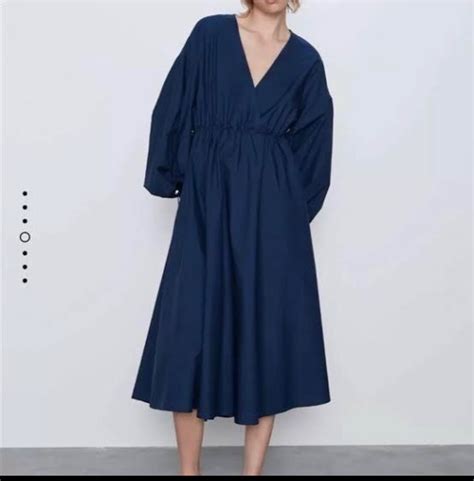 Zara Poplin Voluminous Dress Women S Fashion Dresses Sets Dresses