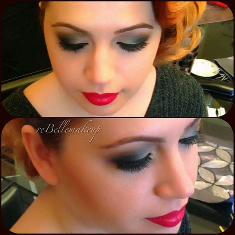 Old Hollywood Retro Look Soft Smokey Eyes With Bold Red Lip Makeup By