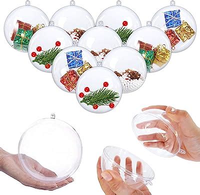 Amazon Koogel Pcs Inch Clear Ornaments Balls Christmas Diy