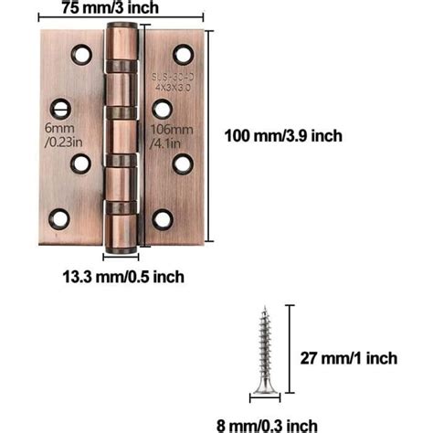 2 Pièces Charnières Porte Charnière De Porte Acier Inoxydable