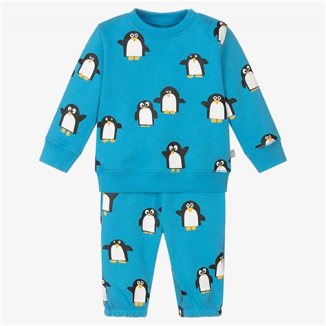 Stella McCartney Kids - Boys Blue Organic Cotton Penguin Tracksuit