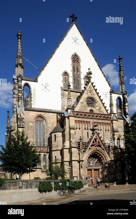 Thomaskirche St Thomas Church Leipzig Saxony Germany Europe Stock