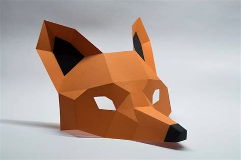 Fox Mask D Papercraft Model Free Printable Papercraft Off