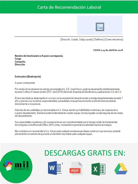 Carta De Recomendación Laboral Ejemplos Formatos 2022