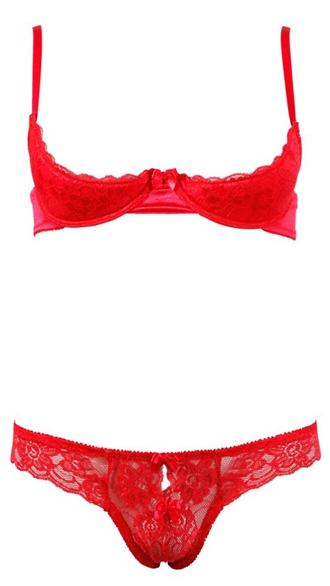 Rotes Dessous Set Mit Hebe BH Dessous Sets Club Hot Fashion Odretto Highheels