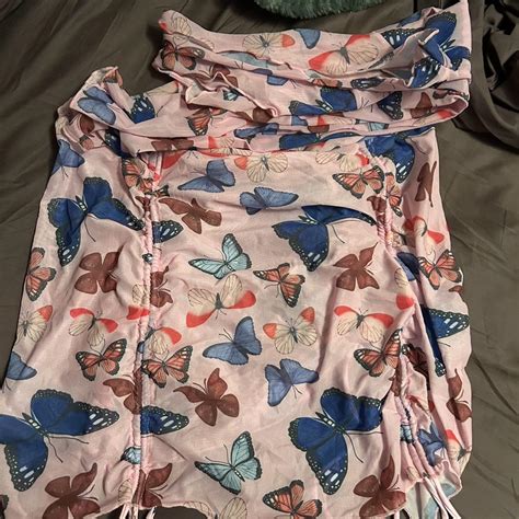 Pink And Blue Butterfly Bikini Set Butterflybikini Depop