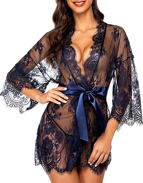 Aodong Sexy Lingerie For Women Plus Size Halter Chemise Lace Babydoll Mesh Nightwear V Neck