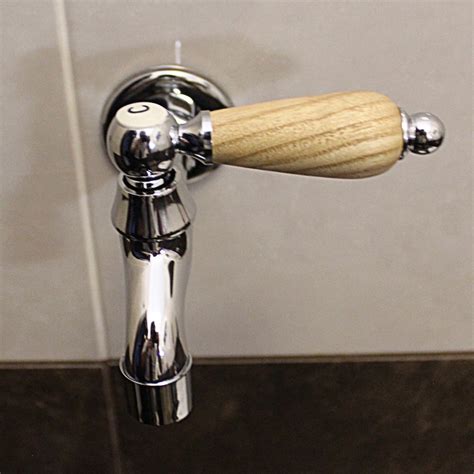 Комплект кранов для бани с деревянной ручкой FKS-19DS-2 хром купить в ...