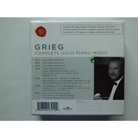 Grieg Complete Solo Piano Music Gerhard Oppitz Cds Cd