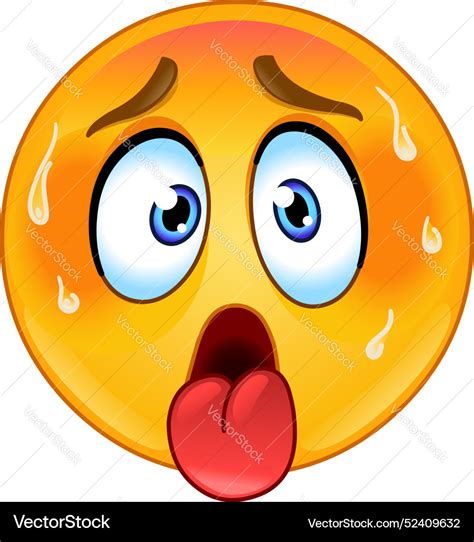 Hot Emoticon Royalty Free Vector Image VectorStock