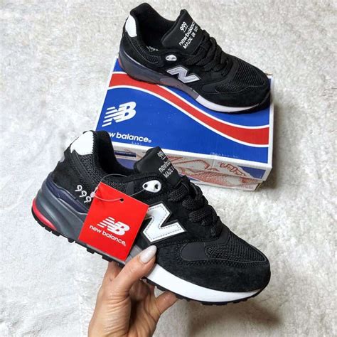 Купить кроссовки New Balance 999 черно-белые с красным в Room78