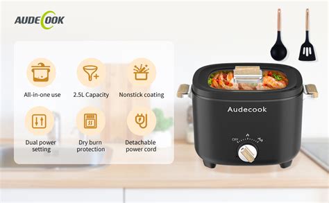 Audecook Elektrischer Hot Pot L Tragbare Multikocher F R