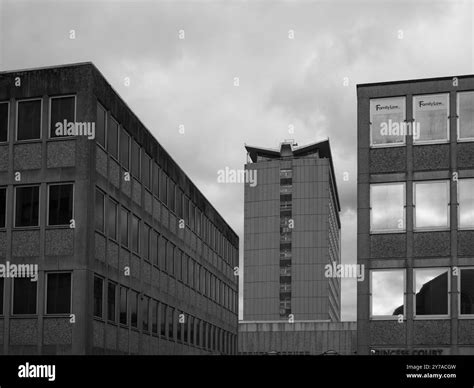 Plymouth Civic Centre Building Brutalist Architecture Brutalism Stock