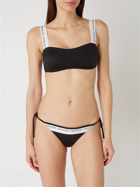 Kup Online Calvin Klein Underwear Figi Bikini Z Paskami Z Logo Czarny
