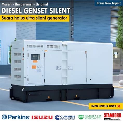 Jual Genset Silent Kva Perkins Cummins Isuzu Emerald Shopee