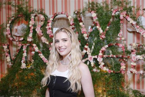 Emma Roberts Wears Colorful Thong Bikini And Wedges For Desert Photos