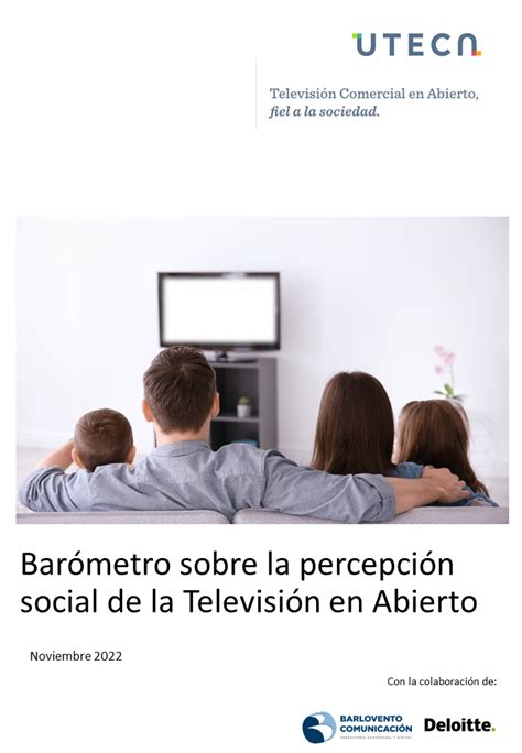 Bar Metro Sobre La Percepci N Social De La Televisi N En Abierto