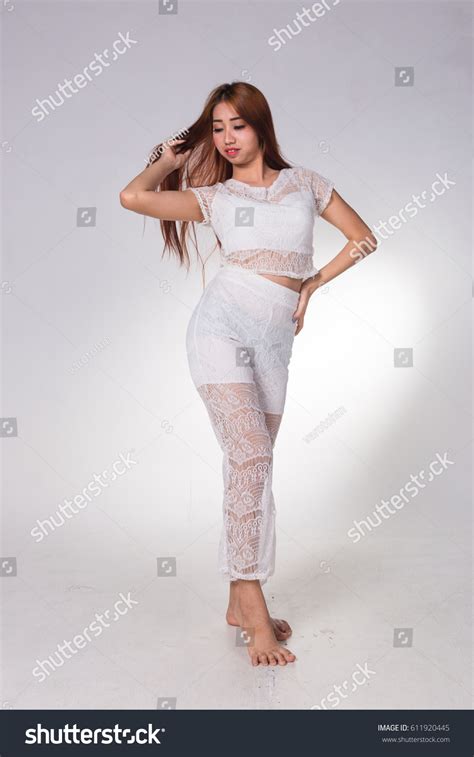 Sexy Asian Woman White Lingerie On Stock Photo Shutterstock
