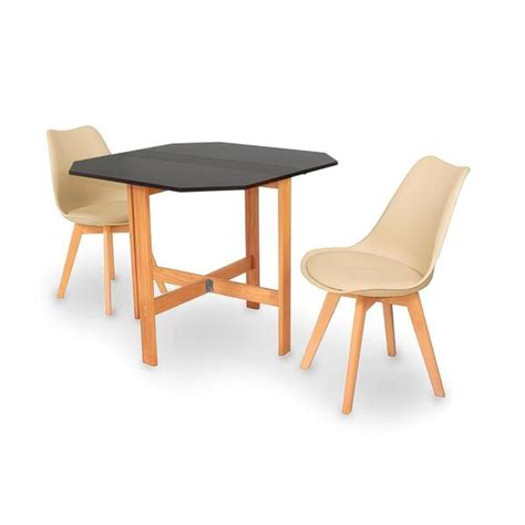 Conjunto Mesa Aparador Preta Cadeiras Leda Nude Leroy Merlin