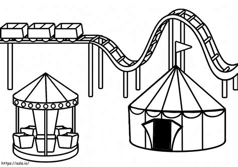 coloring pages  amusement parks