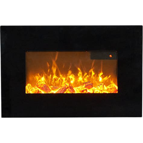 Sureflame Wm Electric Wall Mounted Fire With Remote In Black Inch