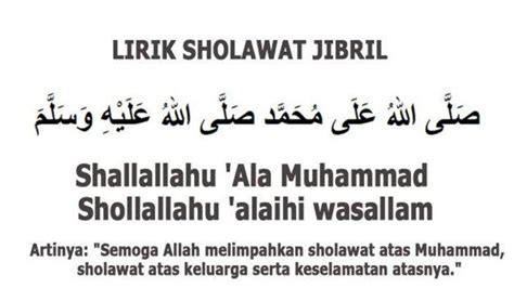 Lirik Sholawat Jibril Lengkap Arab Latin Dan Terjemahan Indonesia