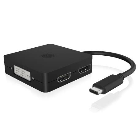 Adaptateur vidéo 4 en 1 ICY BOX IB DK1104 C USB 3 1 Type C Mâle vers