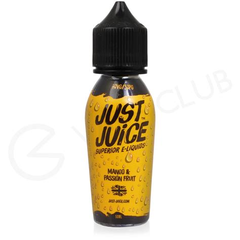 Mango And Passion Fruit Shortfill E Liquid By Just Juice 50ml