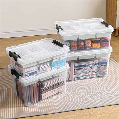 transparent storage box  wheels mobile organizing solution