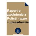 Raport O Zwolnienie Z Policji Wz R Uzasadnienie Pobierz