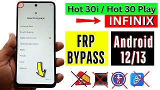 Infinix Hot I Play Google Frp Bypass Without Pc Infinix Hot I Frp Unlock Android
