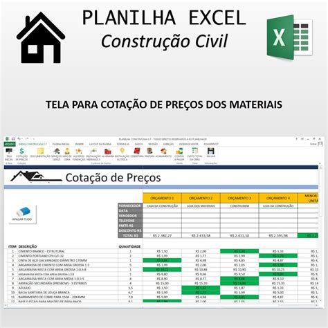 Planilha Excel De Obra Custos Na Constru O Civil Parcelamento Sem Juros