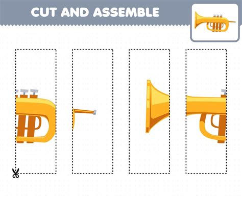 jeu éducatif pour enfants pratique de coupe et assemblage de puzzle