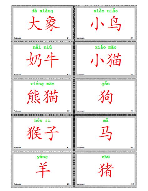 Chinese Characters Flashcards Pdf - ourlegs