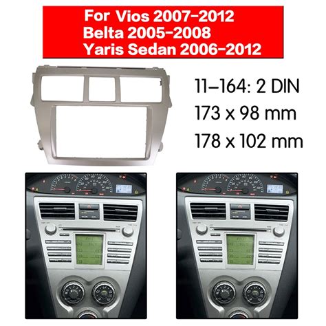 2 DIN Car Stereo Radio DVD Player Frame Fascia Panel Trim For Toyota