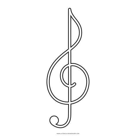 Treble Clef Notes Coloring Page