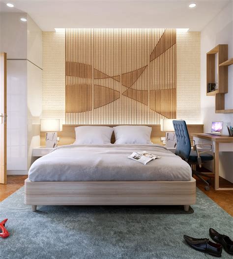 marvelous wooden accent wall bedroom home decoration