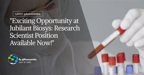 Freshers Chemistry Job Jubilant Biosys Apply Now