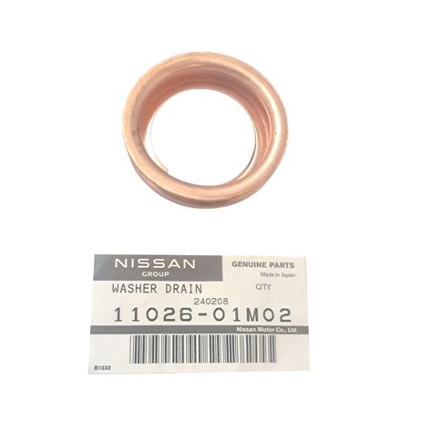 Genuine Nissan Sump Drain Plug washer Gasket 12mm 11026-01M02 Fit ...